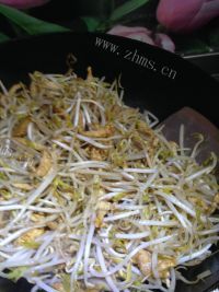 豆芽肉丝炒饼做法图解8)
