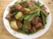 红烧肉炖豆角