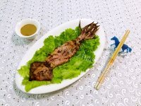 美味的烤鱿鱼