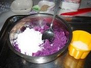 芝麻紫薯饼做法图解4)