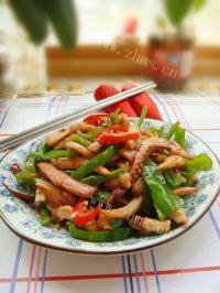 美味的辣椒炒鱿鱼须