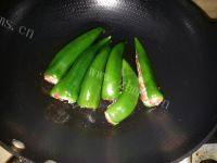 家常菜虎皮青椒酿肉做法图解5)
