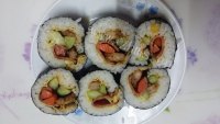 美味的培根虾仁寿司做法图解12)