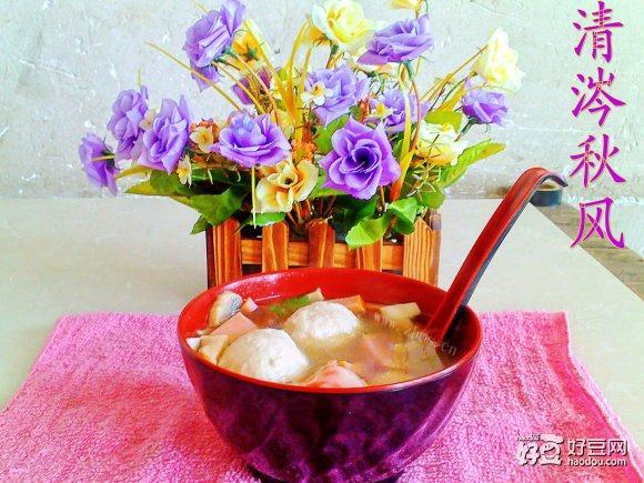 双菇鱼丸汤