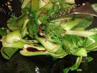 家常菜肉炒油菜做法图解5)
