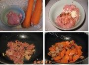 家常菜胡萝卜炒瘦肉做法图解1)