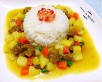 铁质丰富的咖喱牛肉饭做法图解13)