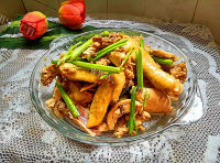 美味的香芹炒鸡肉做法图解8)