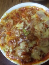 米饭蔬菜火腿披萨做法图解26)