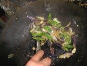 美味的辣椒炒茄子做法图解5)