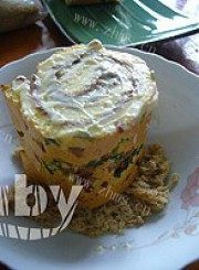 自制葱香火腿肉松蛋卷