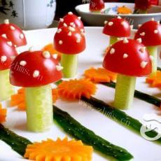 可爱的小蘑菇沙拉