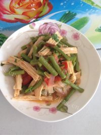 懒人豆角腐竹做法图解6)