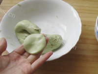美味的抹茶杏仁汤圆做法图解6)