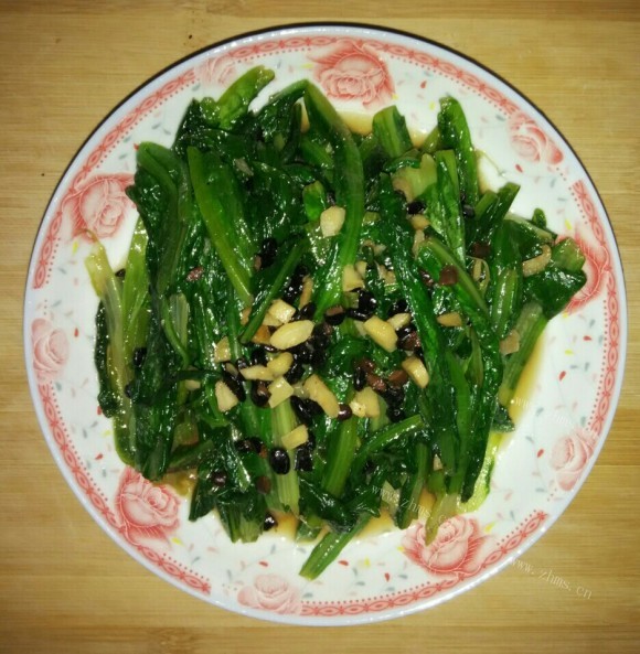 美味的豆豉油麦菜