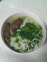 自己做的青菜牛肉面