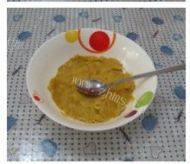 好吃的咸蛋黄豆腐做法图解3)