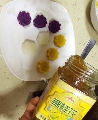 香甜桂花蜜汁山药红薯紫薯做法图解5)