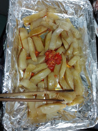 美味魔芋香烤鱼做法图解11)