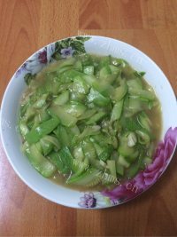 大厨之角瓜炒肉做法图解7)