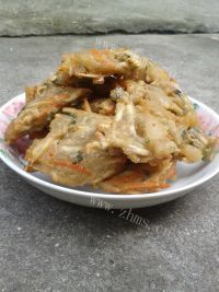 炸五花肉蟹肉地瓜团子做法图解6)