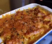 特色美食芝士焗年糕做法图解13)