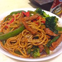 可口的黑椒猪柳意面做法图解7)