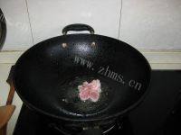 油菜炒肉自制做法图解6)