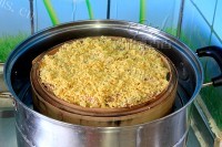美味的竹笼小米蒸排骨做法图解11)