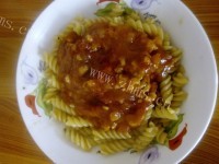 美味的肉末茄汁意面做法图解8)