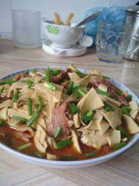 美味的肉烧干豆腐做法图解6)