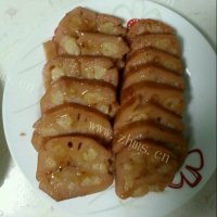 美味的红糖糯米藕