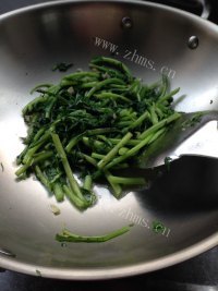 家常菜蒜香茼蒿做法图解7)