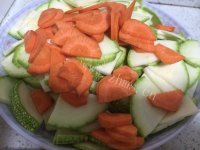 家常菜角瓜炒肉做法图解1)