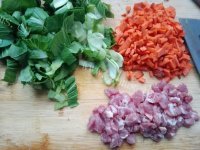 营养可口的蔬菜鲜肉炒饭做法图解1)