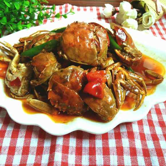 色香味俱全的 特色美食香辣蟹