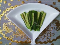 美味的醋味辣秋葵做法图解3)