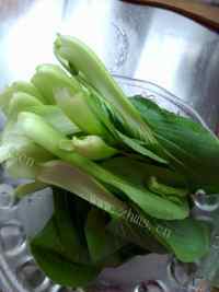 家常菜油菜炒鸡蛋做法图解1)