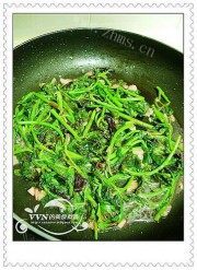 美味的蒜茸红菜苔