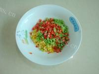 自制青豆玉米早餐饼做法图解3)
