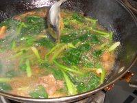 在家做的猪肝菠菜汤
