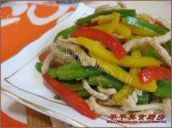 家常菜彩椒炒肉丝