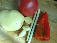 家常菜西红柿炒土豆丝做法图解1)