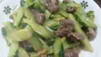 家常菜青瓜炒牛肉