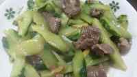 家常菜青瓜炒牛肉