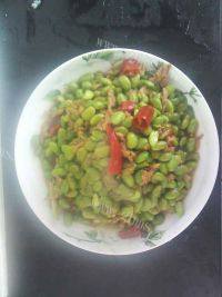 家常菜毛豆炒肉丝