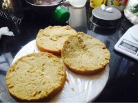 自制抹茶奶油蛋糕做法图解11)