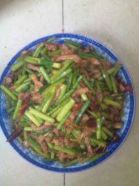 家常菜蒜苔肉丝