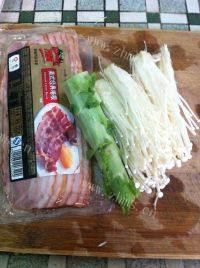 家常菜培根蔬菜卷做法图解1)