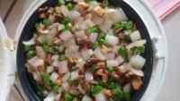 自制香菇腊肉土豆焖饭做法图解6)